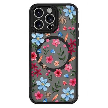 iPhone 16 Pro Stijlvol Beschermend Magnetisch Hoesje - Kleurrijke Bloemen