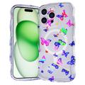 iPhone 16 Pro Wave-Edge Laser Glitter MagSafe hoesje - Vlinder