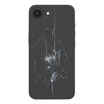iPhone 16e Back Cover Reparatie - Alleen glas - Zwart