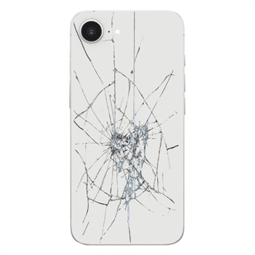 iPhone 16e Back Cover Reparatie - Alleen glas - Wit