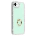 iPhone 16e CrystalGlow Hybride Hoesje met Ringhouder - Groen