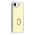 iPhone 16e CrystalGlow Hybride Hoesje met Ringhouder - Geel