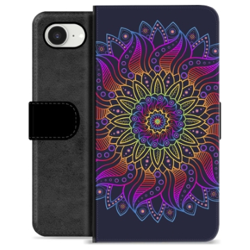 iPhone 16e Premium Portemonnee Hoesje - Kleurrijke Mandala