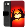 iPhone 16e Premium Portemonnee Hoesje - Hart Silhouet