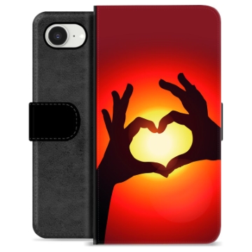 iPhone 16e Premium Portemonnee Hoesje - Hart Silhouet