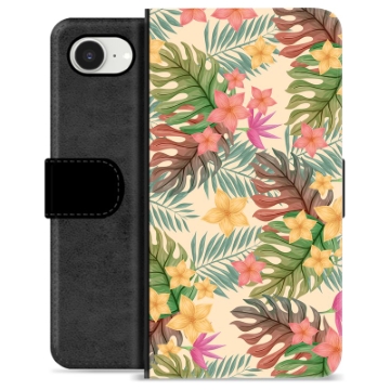 iPhone 16e Premium Portemonnee Hoesje - Roze Bloemen