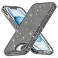 iPhone 16e Stijlvolle Glitter Series Hybride Hoesje - Zwart
