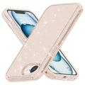 iPhone 16e Stijlvolle Glitter Series Hybride Hoesje - Goud