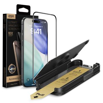 iPhone 17/16 Pro ESR UltraFit Armorite Pro Glazen Screenprotector - 9H, 0.3mm - Zwarte rand