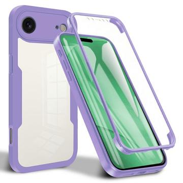 iPhone Air 360 Protection Series Hoesje - Paars / Doorzichtig