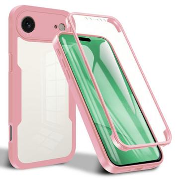iPhone Air 360 Protection Series Hoesje - Roze / Doorzichtig