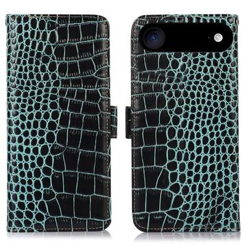 iPhone Air Crocodile Series Wallet Leren Hoesje met RFID - Groen