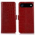 iPhone Air Crocodile Series Wallet Leren Hoesje met RFID - Rood