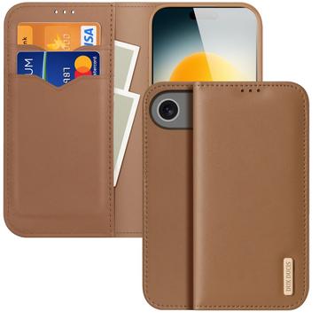 iPhone Air Dux Ducis Hivo Wallet Leren Hoesje - Bruin