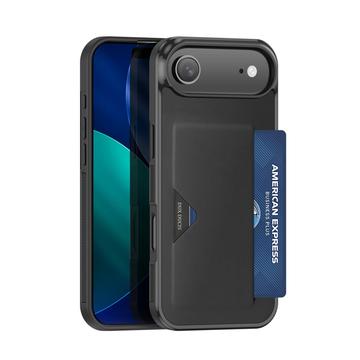 iPhone Air Dux Ducis Pocard hoesje met kaarthouder - Zwart