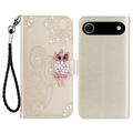 iPhone Air Uil Strass Portemonnee Hoesje