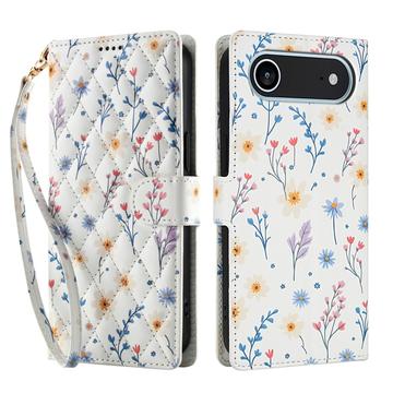 iPhone Air Ruitvormige Bloemen Portemonnee Hoesje