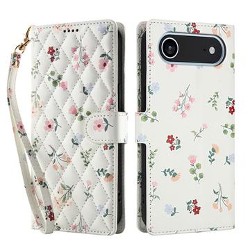 iPhone Air Ruitvormige Bloemen Portemonnee Hoesje - Rozen