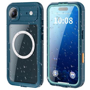 iPhone Air Shellbox M-serie IP68 Waterdichte Hoesje - Duikhoes met MagSafe-compatibiliteit - Blauw