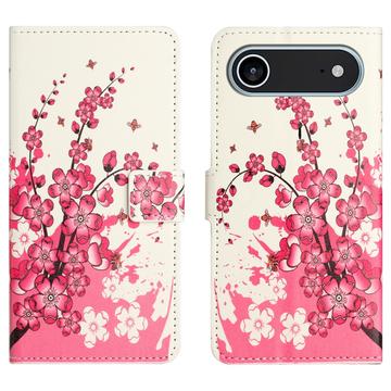 iPhone Air Style Series Portemonnee Hoesje - Roze Bloemen