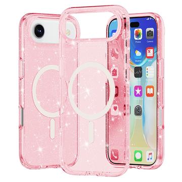 iPhone Air Stylish Glitter Series Hybride Hoesje - MagSafe-compatibel - Roze