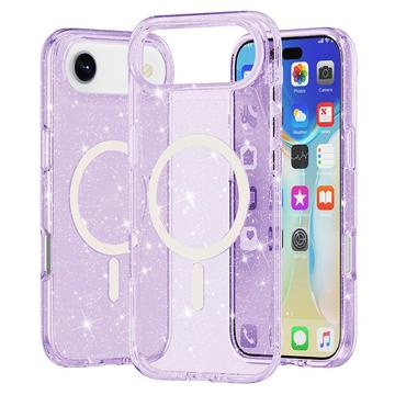 iPhone Air Stylish Glitter Series Hybride Hoesje - MagSafe-compatibel - Paars