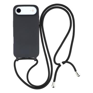 iPhone Air TPU Hoesje met Lanyard - Zwart