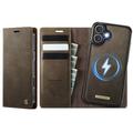 iPhone 17 Caseme C49 2-in-1 afneembare portemonneehoes - MagSafe-compatibel, RFID - Koffie
