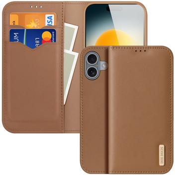 iPhone 17 Dux Ducis Hivo Wallet Leren Hoesje - Bruin