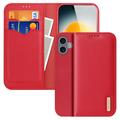 iPhone 17 Dux Ducis Hivo Wallet Leren Hoesje - Rood
