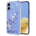 iPhone 17 TPU-hoesje met bloemenpatroon - Paars