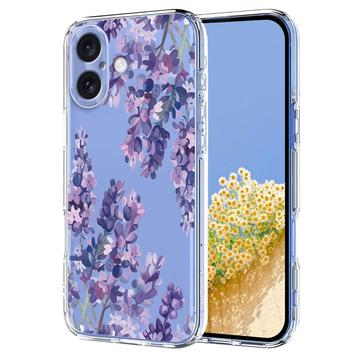 iPhone 17 TPU-hoesje met bloemenpatroon - Blauweregen