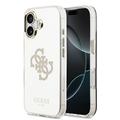 iPhone 17 Guess Mirror 4G Glitter Logo Hybride Hoesje - MagSafe Compatibel - Goud