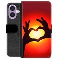 iPhone 17 Premium Portemonnee Hoesje - Hart Silhouet
