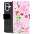 iPhone 17 Premium Portemonnee Hoesje - Aquarel Bloemen