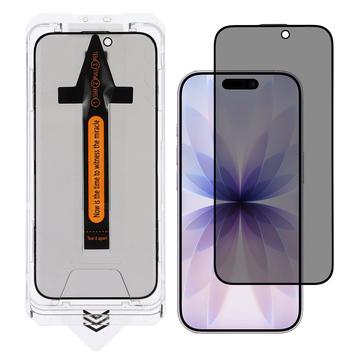 iPhone 17 Privacy Glazen Screenprotector met Installatiehulpmiddel - 9H - Zwarte Rand