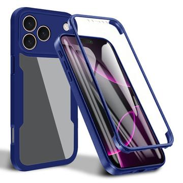 iPhone 17 Pro 360 Protection Series Hoesje - Blauw / Doorzichtig