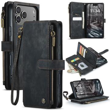 iPhone 17 Pro Caseme C30 Multifunctioneel Portemonnee Hoesje - Zwart