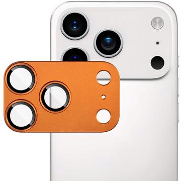 iPhone 17 Pro Imak Volledige metalen en gehard glazen cameralensbeschermer - Oranje