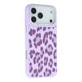iPhone 17 Pro Jaucase magnetische hybride hoesje met luipaardprint - Paars