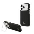 iPhone 17 Pro Lacoste Iconic Petit Pique Camerastatief Hoesje - MagSafe compatibel - Zwart