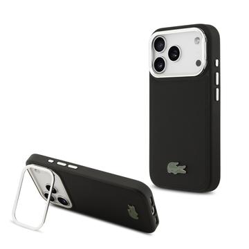 iPhone 17 Pro Lacoste Iconic Petit Pique Camerastatief Hoesje - MagSafe compatibel - Zwart