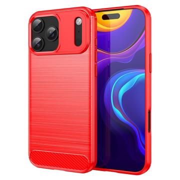iPhone 17 Pro Max Geborsteld TPU Hoesje - Koolstofvezel