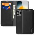 iPhone 17 Pro Max Dux Ducis Hivo Wallet Leren Hoesje - Zwart