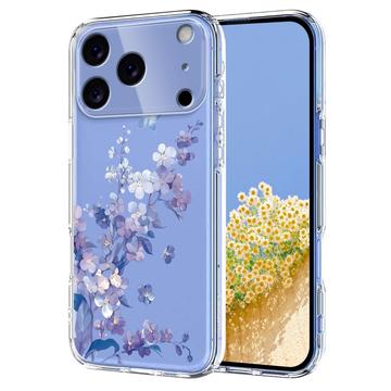 iPhone 17 Pro Max TPU-hoesje met bloemenpatroon - Paars