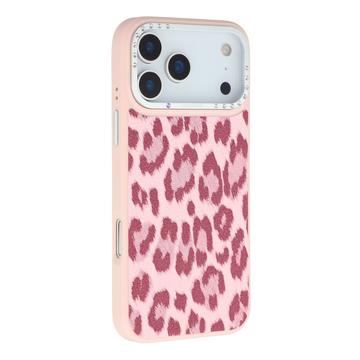 iPhone 17 Pro Max Jaucase magnetische hybride hoesje met luipaardprint - Roze