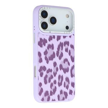 iPhone 17 Pro Max Jaucase magnetische hybride hoesje met luipaardprint - Paars