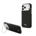 iPhone 17 Pro Max Lacoste Iconic Petit Pique Camerastatief Hoesje - MagSafe compatibel - Zwart