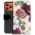 iPhone 17 Pro Max Premium Portemonnee Hoesje - Romantische Bloemen