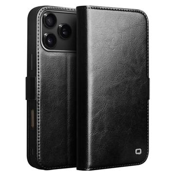 iPhone 17 Pro Max Qialino Classic Wallet Leren Hoesje - Zwart